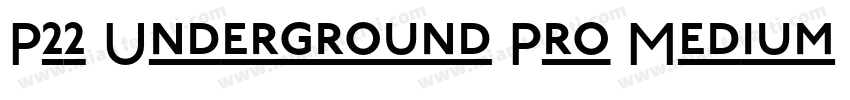 P22 Underground Pro Medium Regular字体转换